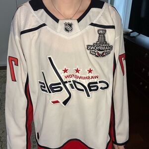 Washington Capitals Stanley Cup Cham Jersey - #77 Oshie